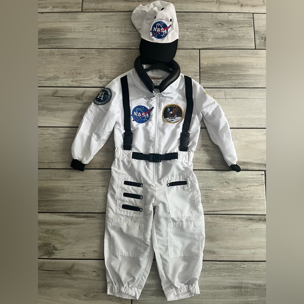 White NASA Astronaut Costume with Patches